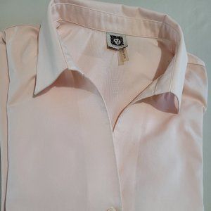 Anne Klien No Iron Pink Career Blouse Long Sleeve